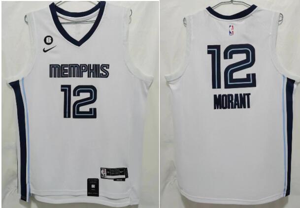 Men's Memphis Grizzlies #12 Ja Morant White Nike  22022/23 Stitched Jersey
