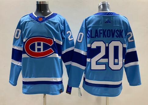 Men's Canadiens 2023 20# Juraj Slafkovsky stitched Jersey