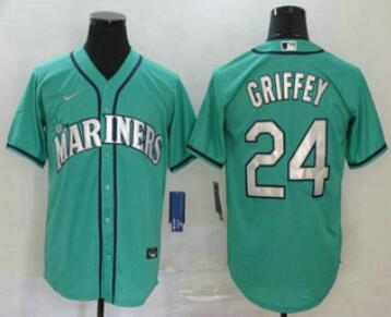 Men's Seattle Mariners #24 Ken Griffey Jr. Teal Green Stitched MLB Cool Base Nike Jersey