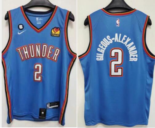 Men's 2022-23 City Edition Oklahoma City Thunder Shai Gilgeous-Alexander #2 stitched jersey