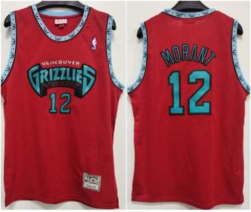 Men's Memphis Grizzlies #12 Ja Morant Red Stitched Jersey