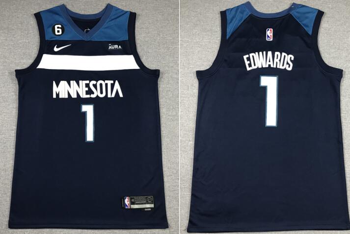 Nike Men's Minnesota Timberwolves Anthony Edwards #1 2022/23 stitched jersey