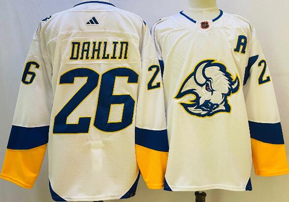 Men's Fanatics Branded Rasmus Dahlin white Buffalo Sabres stitched Jersey