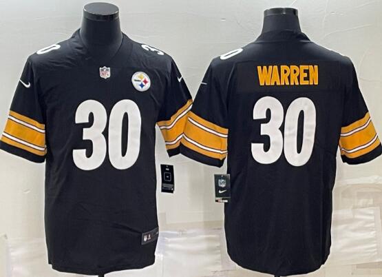 Men's Jaylen Warren Pittsburgh Steelers Nike stitched Jersey  Black