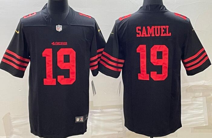 Men's San Francisco 49ers #19 Deebo Samuel Stitched  Jersey black