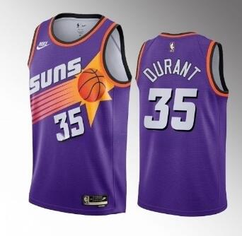 Men's Phoenix Suns #35 Kevin Durant Purple Classic Edition Stitched Basketball Jersey