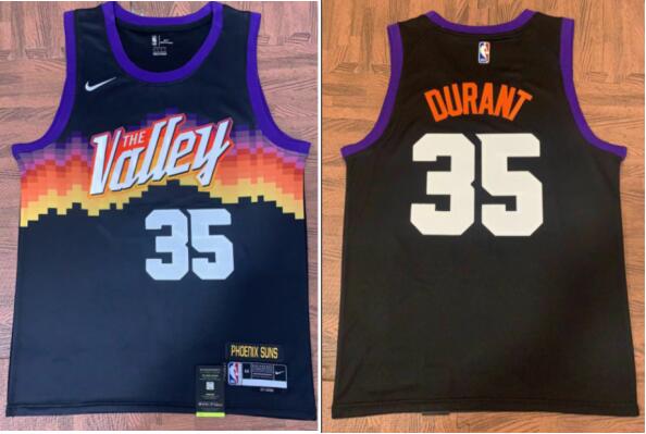Men's Phoenix Suns #35 Kevin Durant Black 2022-23 Stitched Basketball Jersey