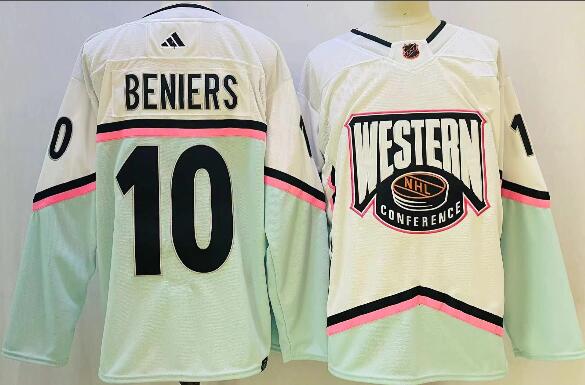 men's 2023 NHL All-Star Game - Western Conference Beniers Stitched Jersey  White