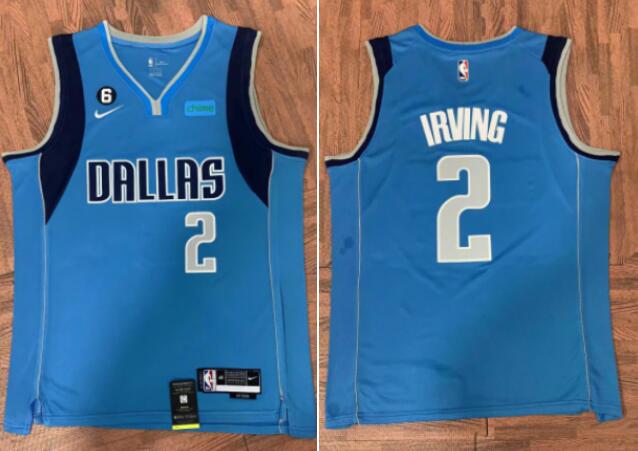 Men's Dallas Mavericks #2 Kyrie Irving Blue   Stitched Basketball Jersey