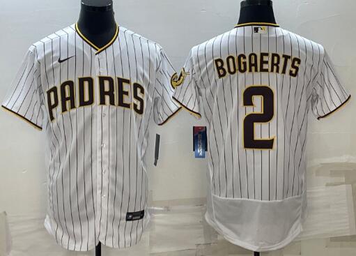 Men's San Diego Padres Xander Bogaerts Nike White/Brown Stitched Jersey