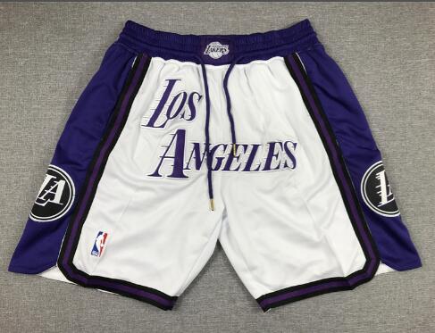 Men's Los Angeles Lakers white Shorts