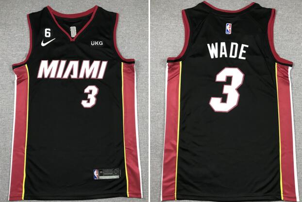 Men's Miami Heat #3 Dwyane Wade stitched jersey