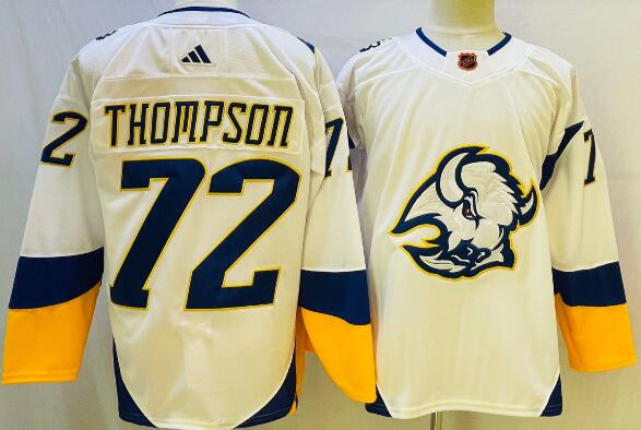 Men's Fanatics Branded Tage Thompson White Buffalo Sabres stitched Jersey