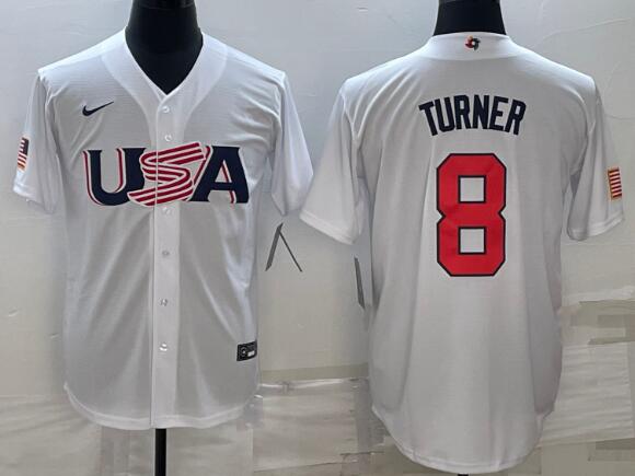 Trea Turner USA Baseball Nike 2023 World Baseball Classic Replica Player Jersey - White