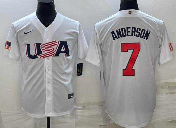 Tim Anderson USA Baseball Nike 2023 World Baseball Classic Replica Player Jersey - White