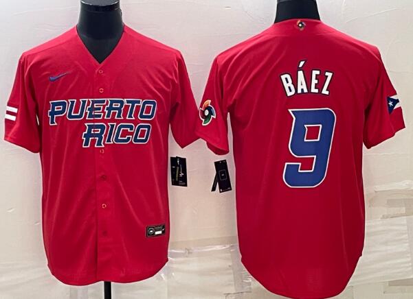 Javier Báez Puerto Rico Baseball 2023 World Baseball stitched Jersey