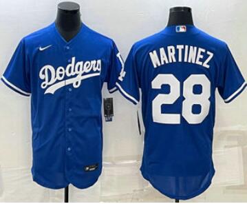 Men's Los Angeles Dodgers #28 JD Martinez Blue Stitched MLB Cool Base Nike Jersey