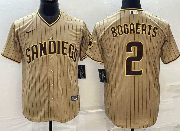 Men's San Diego Padres #2 Xander Bogaerts  With Patch Cool Base Stitched Baseball Jersey
