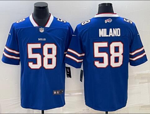 Men's Buffalo Bills Matt Milano Nike Royal stitched Player Jersey