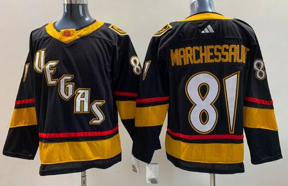 Men's Jonathan Marchessault Vegas Golden Knights   2022-23 Reverse Retro Adidas  stitched Jersey