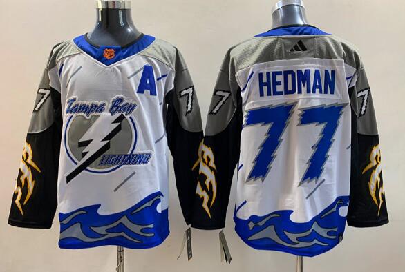 Men's Tampa Bay Lightning  Victor Hedman 77 stitched Jersey