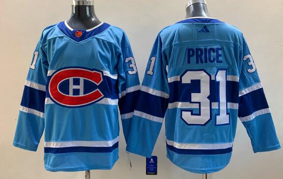 Men's Montreal Canadiens Carey Price Light Blue Stitched Jersey