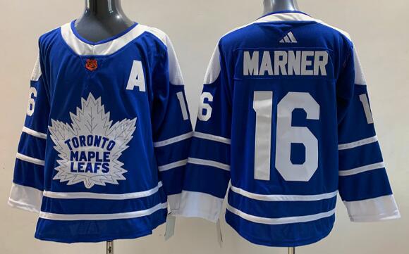 Men's Toronto Maple Leafs #16 Mitch Marner Blue 2022 Reverse Retro Authentic Jersey