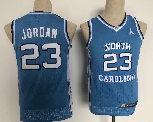 Kids North Carolina Tar Heels #23 Michael Jordan Blue College Basketball Jersey