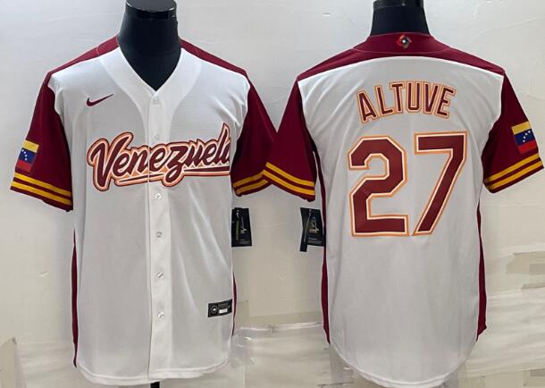 Men's Jose Altuve Venezuela Team 2023 World Baseball Baseball Jersey