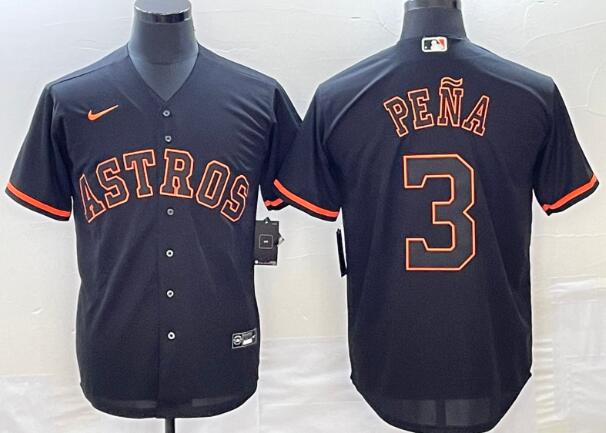Men's Houston Astros #3 Jeremy Pena stiched jersey