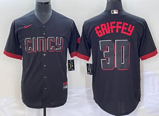 Men's Cincinnati Reds Ken Griffey Jr. Nike Black 2023 City Connect Replica Player Jersey
