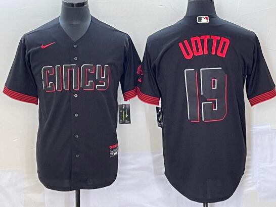Men's Cincinnati Reds Joey Votto Nike Black 2023 City Connect  stitched Jersey