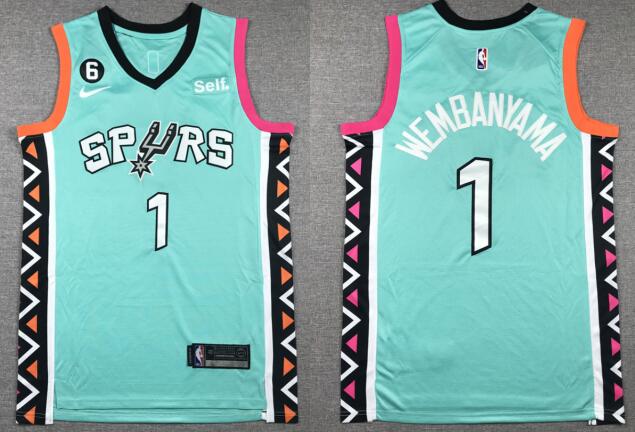 San Antonio Spurs Men's Wembanyama stitched jersey