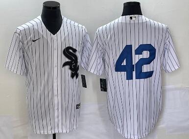 Men's Chicago White Sox #42 Jackie Robinson Black Cool Base Stitched Jersey