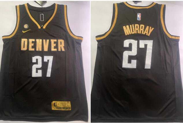 Men's Denver Nuggets #27 Jamal Murray Black Stitched jersey