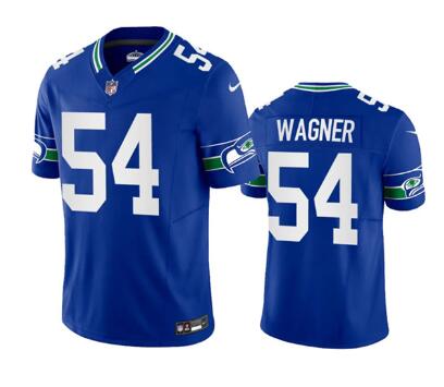 Men's Seattle Seahawks #54 Bobby Wagner Royal 2023 F.U.S.E. Vapor Limited Throwback Stitched Jersey