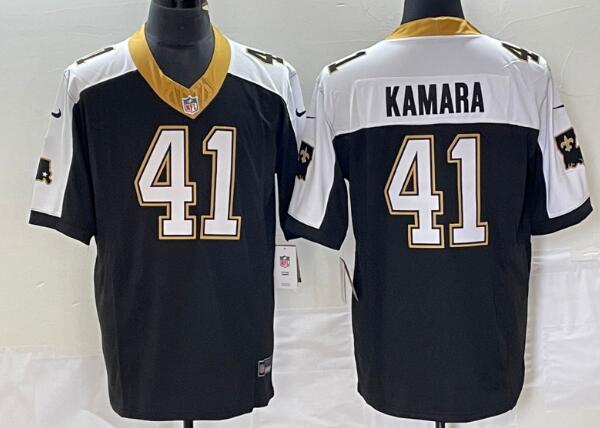 Men's New Orleans Saints #41 Alvin Kamara Black 2023 FUSE 1987 Legacy Vapor Stitched Jersey