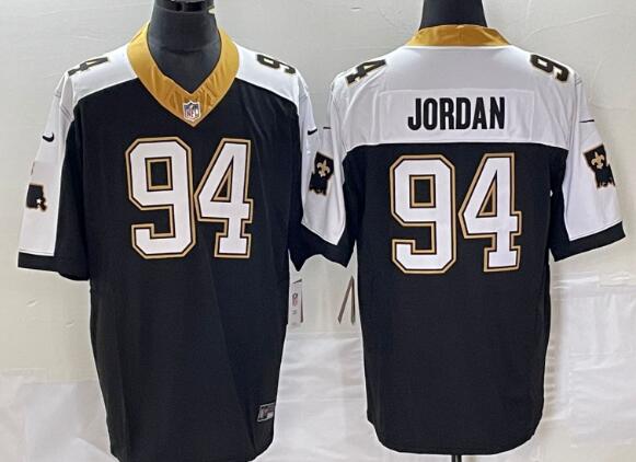 Men's New Orleans Saints #94 Cameron Jordan Black 2023 FUSE 1987 Legacy Vapor Stitched Jersey