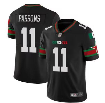 Men's Dallas Cowboys #11 Micah Parsons Black Mexico Vapor Limited Stitched Football Jersey