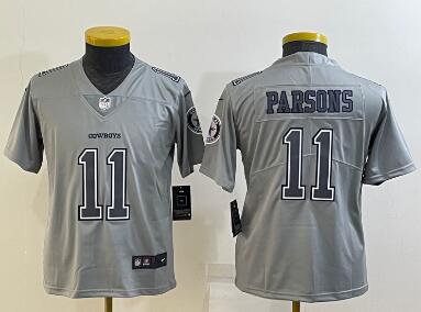 women Dallas Cowboys #11 Micah Parsons Grey Atmosphere Fashion 2022 Vapor Untouchable Stitched Nike Limited Jersey
