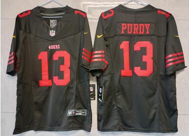 Big Size San Francisco 49ers #13 Brock Purdy Black 2023 F.U.S.E. Vapor Untouchable Limited Stitched Football Jersey