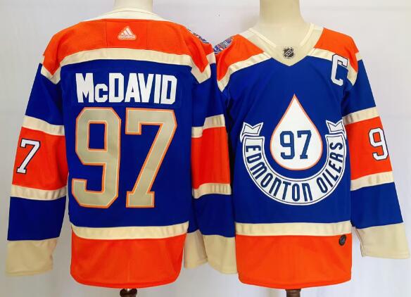 Men's  97 Connor McDavid HERITAGE CLASSIC EDMONTON OILERS 2023 ADIDAS PRIMEGREEN JERSEY