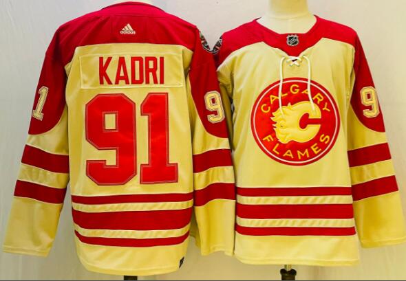 Men's Nazem Kadri Calgary Flames  2023 NHL Heritage Classic Premier Player Jersey – Cream