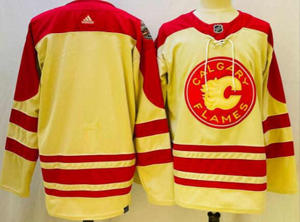 Men's Calgary Flames  2023 NHL Heritage Classic Premier Player Jersey without name and number – Cream