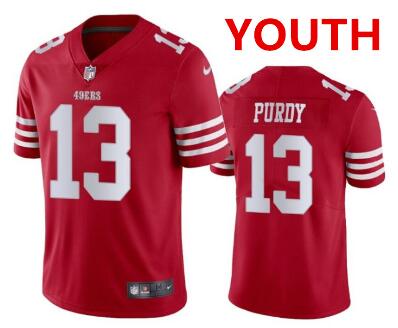 Youth San Francisco 49ers #13 Brock Purdy Stitched Jersey
