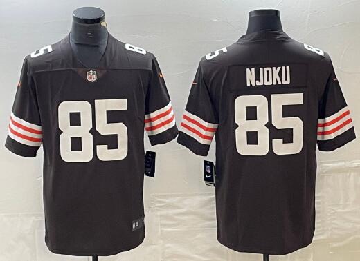 Men's Cleveland Browns 85 NJOKU Nike Brown stitched Jersey
