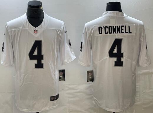 Men's Las Vegas Raiders Aidan O'Connell Nike White Stitched Jersey