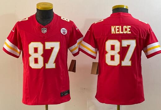 Youth Kansas City Chiefs #87 Travis Kelce Stitched JERSEY