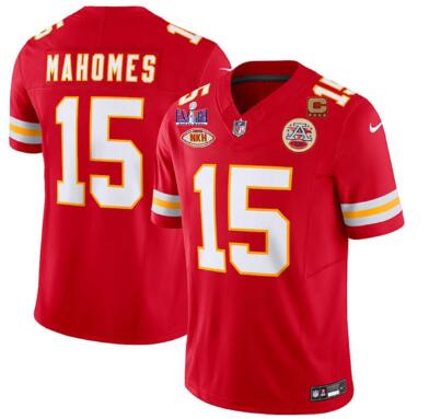 Men's Kansas City Chiefs #15 Patrick Mahomes Red  Football Stitched Jersey