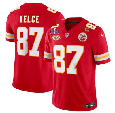 Men's Kansas City Chiefs #87 Travis Kelce Red   Stitched Jersey